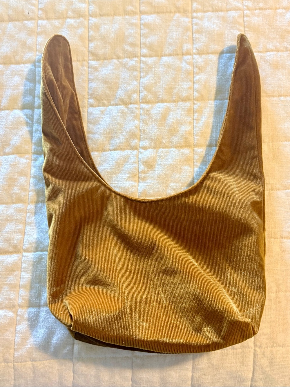 Merit Corduroy Tote Cosmetic Bag in Mustard Yellow